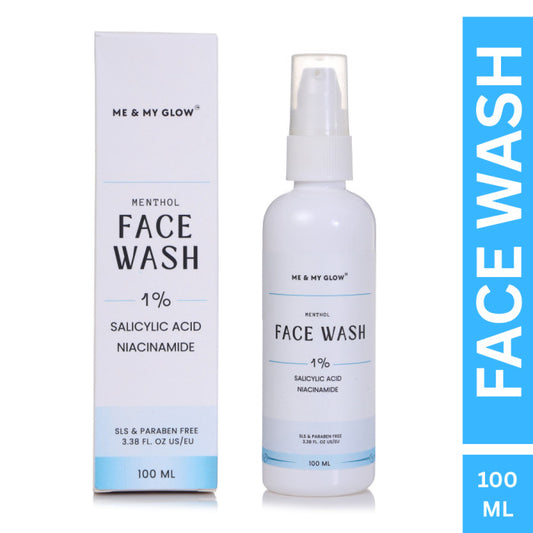 Me & My Glow 1% Salicylic Acid Gel Facewash With Niacinamide, Anti Acne, Pimples & Oil Control Face Wash (100 ml)